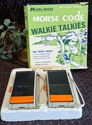 Midland Electronics Corp. Morse Code Walkie Talkies In Original Box