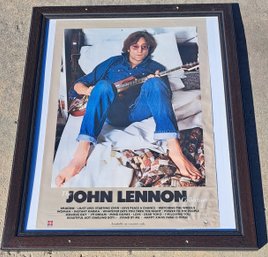 John Lennon Collection LP Promo Poster 1982 Framed