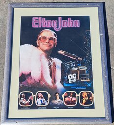 Vintage Elton John Original Pioneer Promo Poster Framed 1975