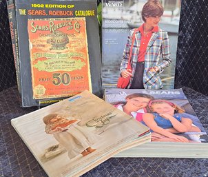 4 Vintage Montgomery Ward And Sears Catalogs