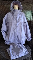 Columbia Sportswear Company Women's XL Rain Gear Jacket And Pants In Dusty Lavender Color