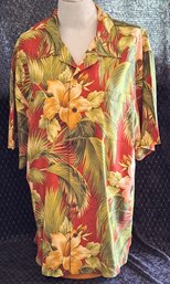 Fabulous Tommy Bahama Silk Hawiian Style Shirt Size XL