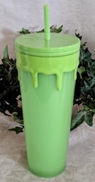 Starbucks Special Halloween 2023 Green Glow- In- The- Dark Slime Drip Cup 24 Oz