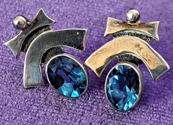 London Blue Topaz And Sterling Silver Earrings