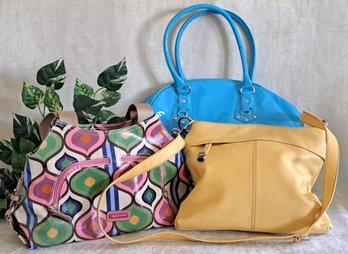 Trio Of Brightly Colored Bags