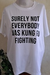 Hilarious NWOT Tags T- Shirt: Surely Not Everybody Was Kung Fu Fighting!