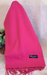 Gorgeous Hot Pink Cashmere Scarf From Scotland 12 X 72