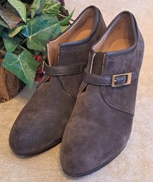 Franco Sarto Gray Suede Ankle Boots Size 8