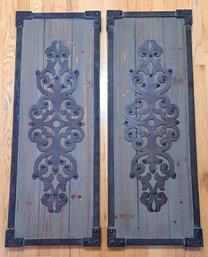 Pair Of 40 Inch Long Victorian Industrial/ Steampunk Wall Panels
