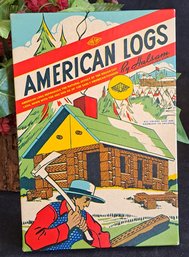 Vintage American Logs Building Set By Halsam