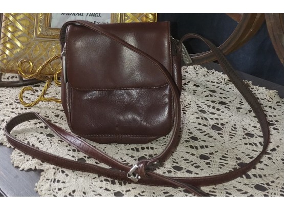 Brown Leather Crossbody Bag By Hobo International