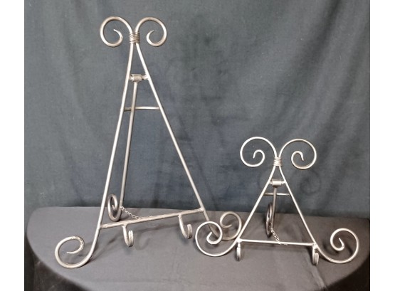 Set Of 2 Wrought Iron Easels
