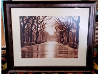 Matted And Framed Print Of Central Park In NYC