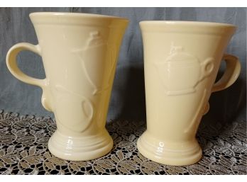 Pair Of Fiesta Ware Cappuccino Mugs