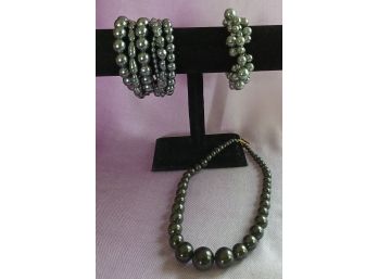 Shades Of Grey Faux Pearls