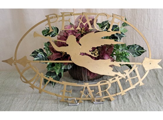 Metal Peace On Earth Wall Hanging