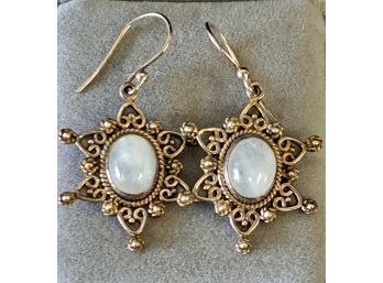 Gorgeous Sterling And Moonstone Earrings