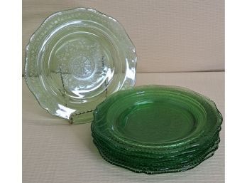 Fabulous Green Depression Glass Plates