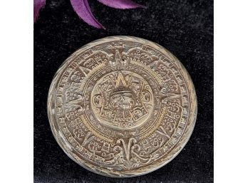 Stunning Vintage Sterling Aztec Pin/ Pendant
