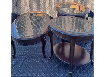 Vintage Ethan Allen-Like Georgian Coffee Table And Two End Tables