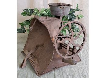 Antique Gear Wheel Seed Sower Crop Spreader