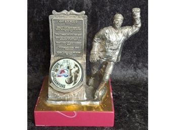 Michael Ricker Pewter Ray Bourque Avalanche Sculpture Autographed Limited Edition WCOA
