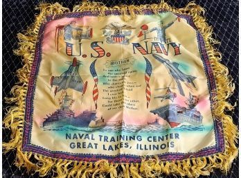 Vintage 40's U.S. Navy Mother's Pillow Cover