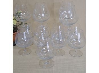 Set Of 13 Beautiful Crystal Brandy Snifters