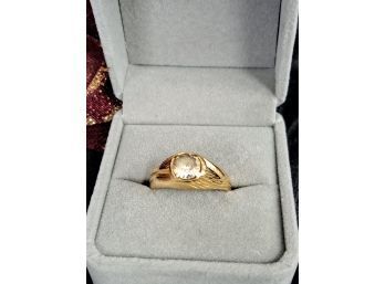 Vintage Men's 14k Gold Ring With Large Spinel Size 12