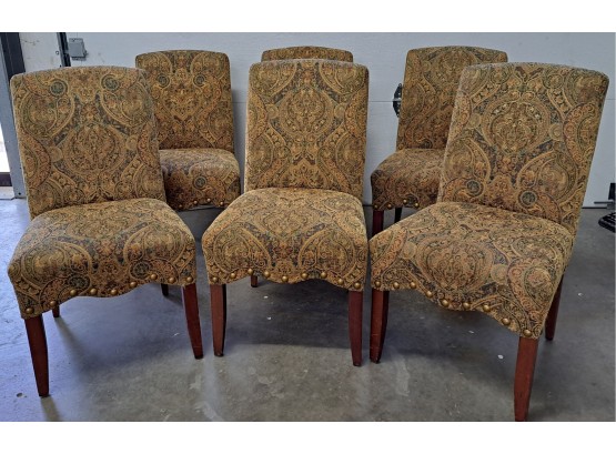Six Beautiful Tapestry Dining Room Chairs