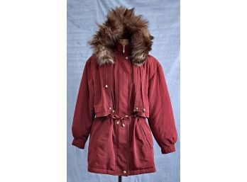 Lady In Red Fleet Street Winter Coat