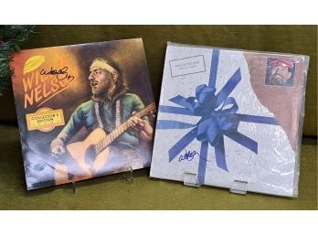 A Pair Of Autographed Willie Nelson Albums