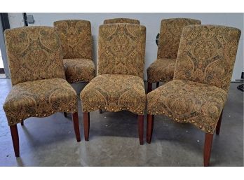 Six Beautiful Tapestry Dining Room Chairs