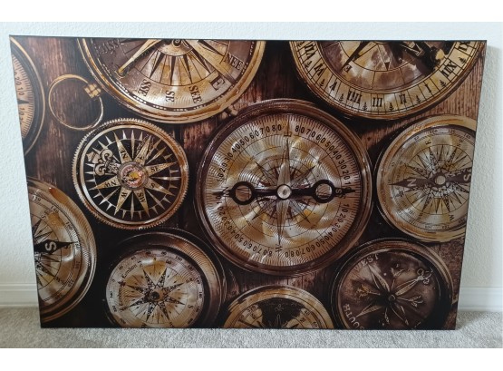 Steampunk Compass Theme Canvas Art