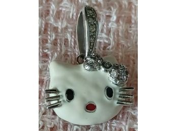 Hello Kitty Sterling And Enamel Pendant