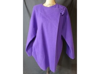 Purple Wool 3/4 Length Jacket