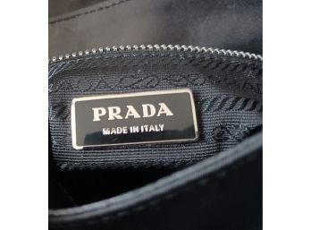 Prada Leather And Nylon Bag With Lobster Claw Clasp