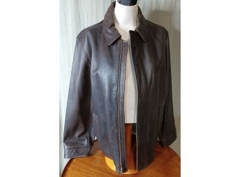 Eddie Bauer Men's Leather Jacket Size M