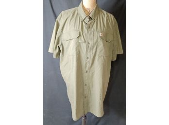 Green Check Carhart Force Work Shirt