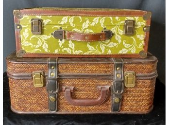 Green Floral And Brown Decorative Cases