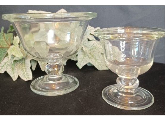 Vintage Glass Footed Bowls