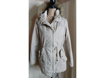 Glamsia Hooded Parka With Faux Fur Trim