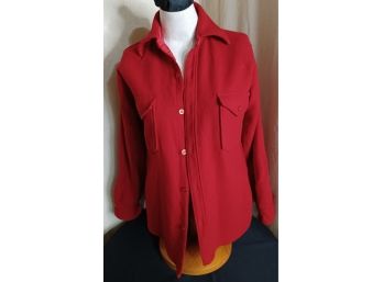 Women's Red Wool Shirt By Pendleton
