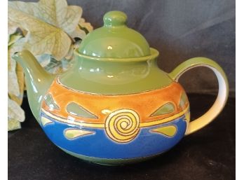Artesa Hand Painted Teapot From Ecuador