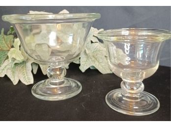 Vintage Glass Footed Bowls