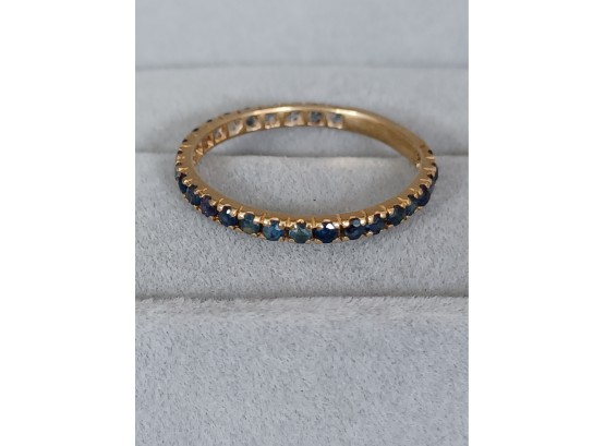 Antique Gold & Topaz Eternity Band Style Ring