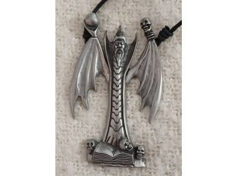 Pewter Wizard With Hinged Wings