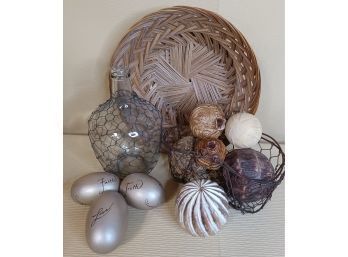 Baskets And Decorative Spheres