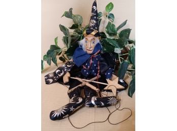 Vintage Wood Wizard Marionette