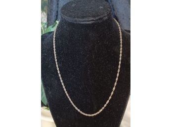 Lovely Twisted Rope Chain In Sterling